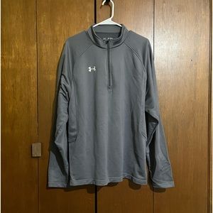 Under Armour Grey 1/4 Zip Pullover Sweater 2XL